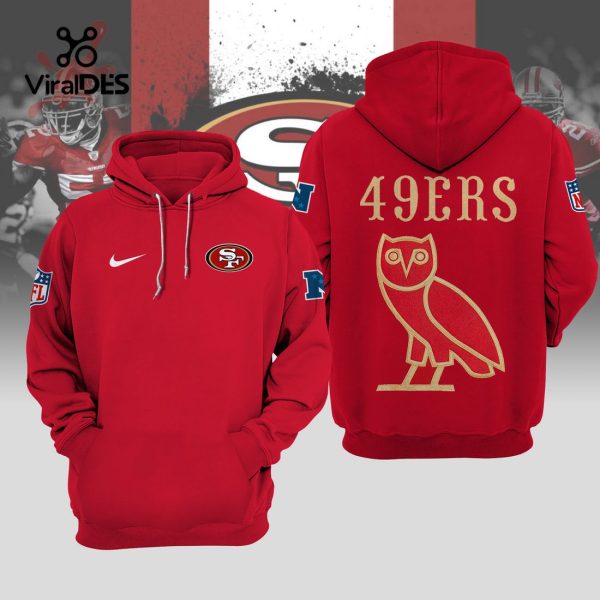 Limited Edition San Francisco 49ers Special Owl Design Red Hoodie 3D