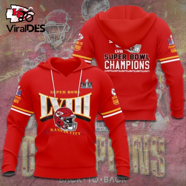 Limited Kansas City Chiefs LVIII Special Super Bowl Champions Red Hoodie 3D