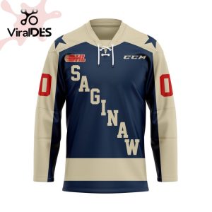 Custom Saginaw Spirit Alternate Hockey Jersey Personalized Letters Number