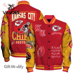 Kansas City Chiefs National Football Red Design Baseball Jacket All Over Printed