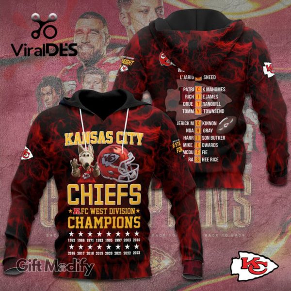 New Kansas City Chiefs AFC West Division Champions Special Hoodie 3D Limited