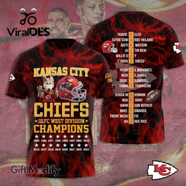 New Kansas City Chiefs AFC West Division Champions Special Hoodie 3D Limited