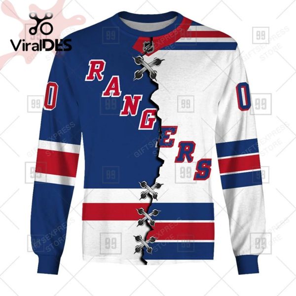 New York Rangers Personalized Name Number Hoodie Jersey