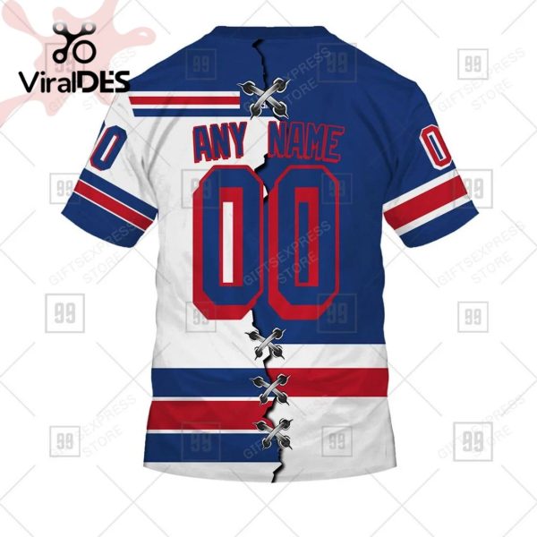 New York Rangers Personalized Name Number Hoodie Jersey