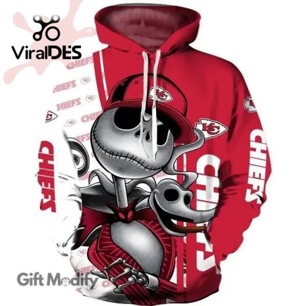 NFL Kansas City Chiefs Skull Player Red Design Hoodie 3D Limited Edition