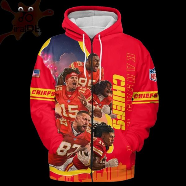 NFL Kansas City Chiefs Super Bowl Special Football Team Style Red Hoodie 3D