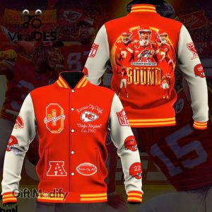2023 Kansas City Chiefs Super Bowl Championships Red Bound Baseball Jacket