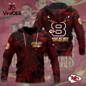 2023 Kansas City Chiefs Straight AFC West Championships Hoodie 3D Limited Edition