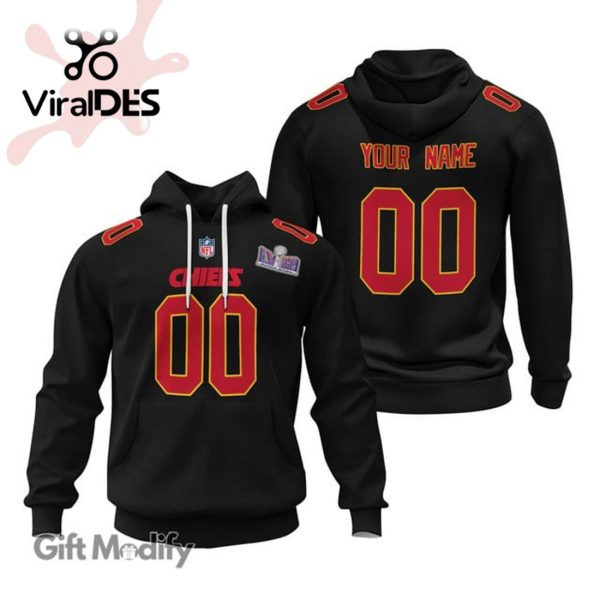 Personalized Kansas City Chiefs Super Bowl LVIII Champion Black Design Hoodie 3D