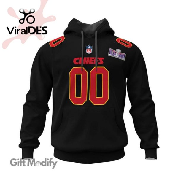 Personalized Kansas City Chiefs Super Bowl LVIII Champion Black Design Hoodie 3D