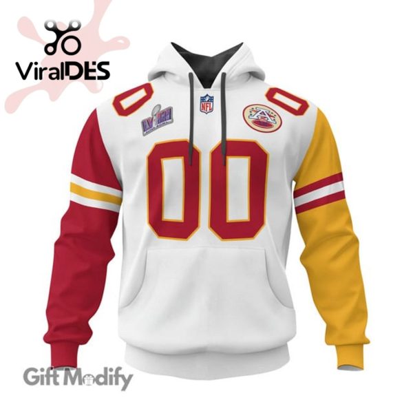Personalized Kansas City Chiefs Super Bowl LVIII Champion White Design Hoodie 3D