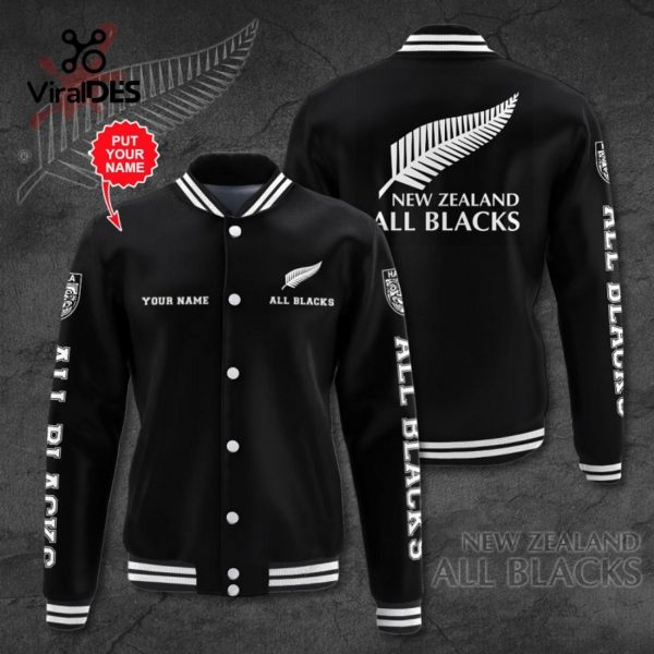 Personalized New Zealand x Rugby World Cup Black Sport Jacket, Baseball Jacket