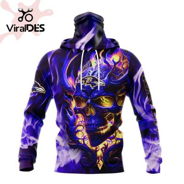 Personalized NFL Baltimore Ravens Limited Skull Art Design Hoodie 3D