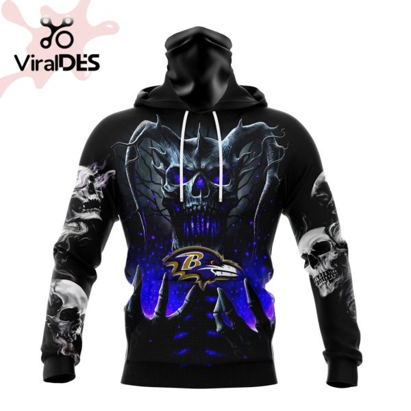 Personalized NFL Baltimore Ravens Special Skull Art Design Hoodie 3D