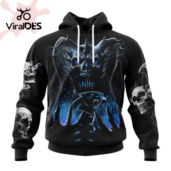 Personalized NFL Carolina Panthers Special Skull Art Design Hoodie 3D