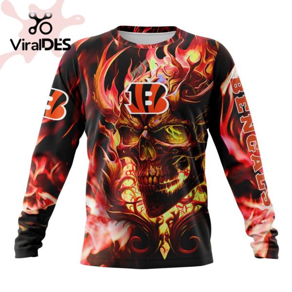 Personalized NFL Cincinnati Bengals Limited Skull Art Design Hoodie 3D