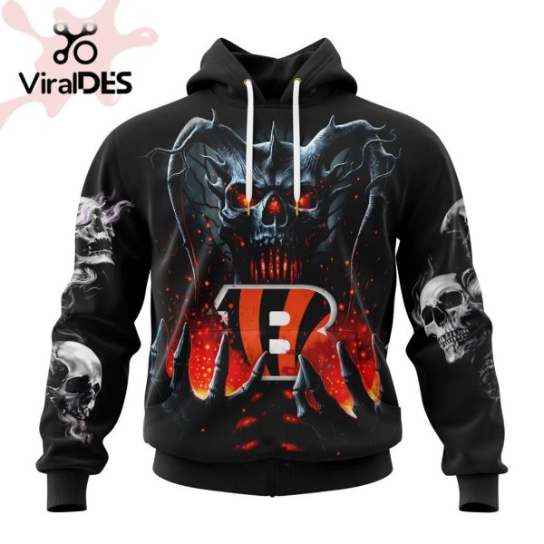 Personalized NFL Cincinnati Bengals Special Skull Art Design Hoodie 3D