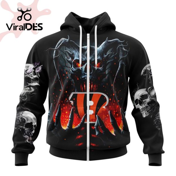 Personalized NFL Cincinnati Bengals Special Skull Art Design Hoodie 3D