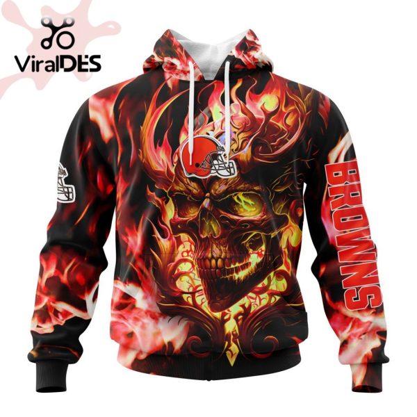 Personalized NFL Cleveland Browns Limited Skull Art Design Hoodie 3D