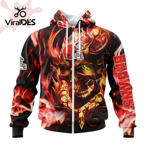 Personalized NFL Cleveland Browns Limited Skull Art Design Hoodie 3D