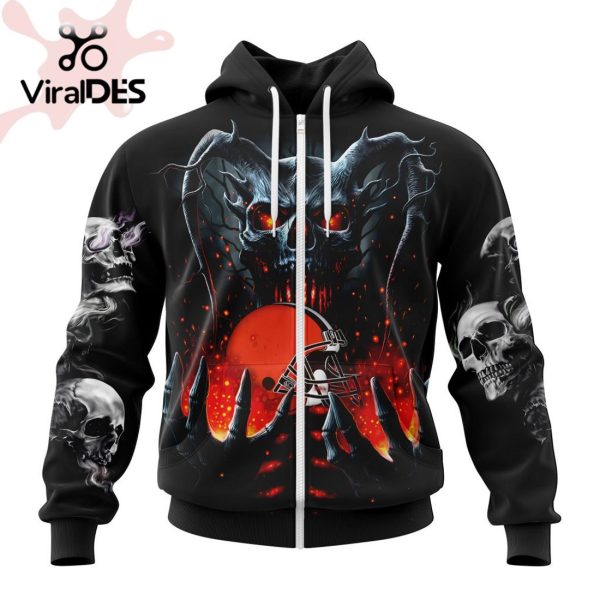 Personalized NFL Cleveland Browns Special Skull Art Design Hoodie 3D