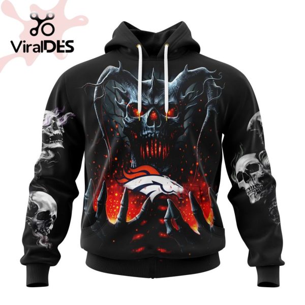 Personalized NFL Denver Broncos Special Skull Art Design Hoodie 3D