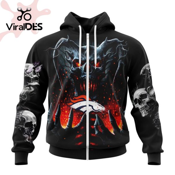 Personalized NFL Denver Broncos Special Skull Art Design Hoodie 3D