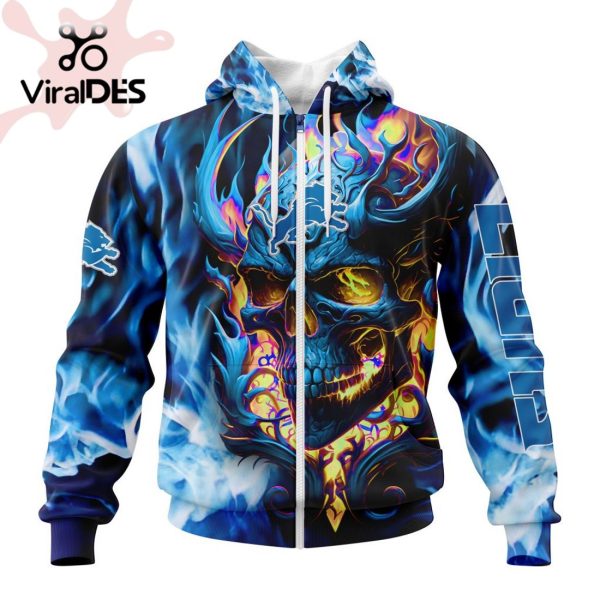 Personalized NFL Detroit Lions Limited Skull Art Design Hoodie 3D