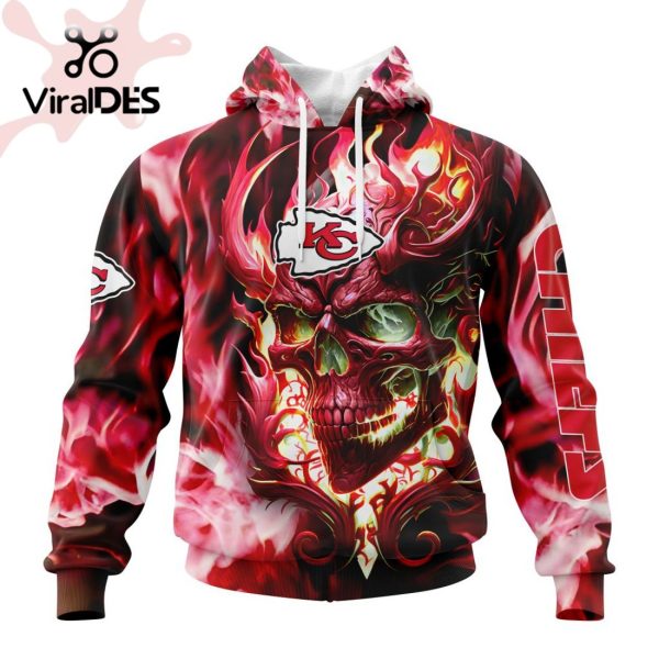 Personalized NFL Kansas City Chiefs Limited Skull Art Design Hoodie 3D