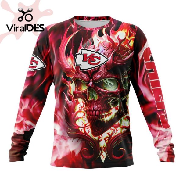 Personalized NFL Kansas City Chiefs Limited Skull Art Design Hoodie 3D