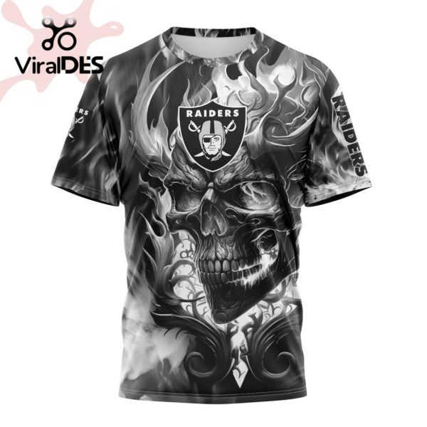 Personalized NFL Las Vegas Raiders Limited Skull Art Design Hoodie 3D