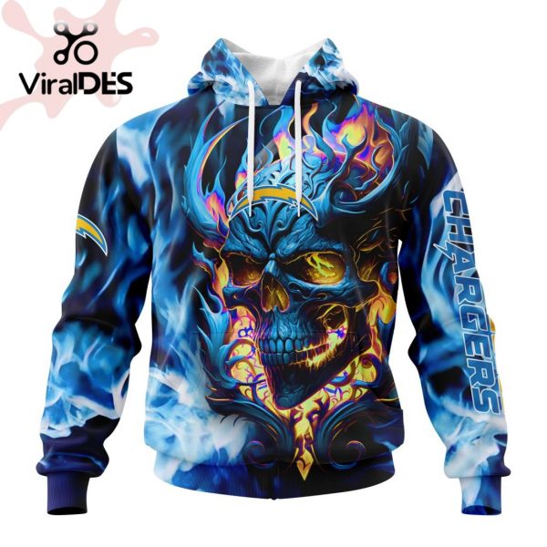 Personalized NFL Los Angeles Chargers Limited Skull Art Design Hoodie 3D