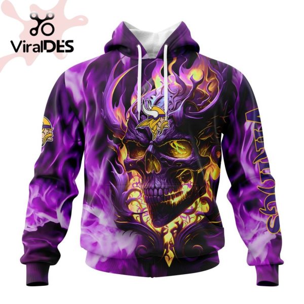 Personalized NFL Minnesota Vikings Limited Skull Art Design Hoodie 3D