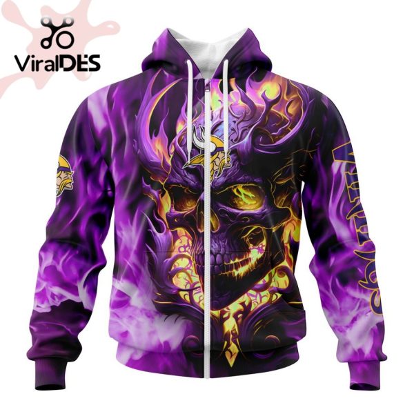 Personalized NFL Minnesota Vikings Limited Skull Art Design Hoodie 3D