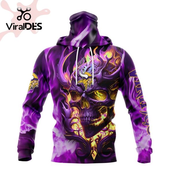 Personalized NFL Minnesota Vikings Limited Skull Art Design Hoodie 3D