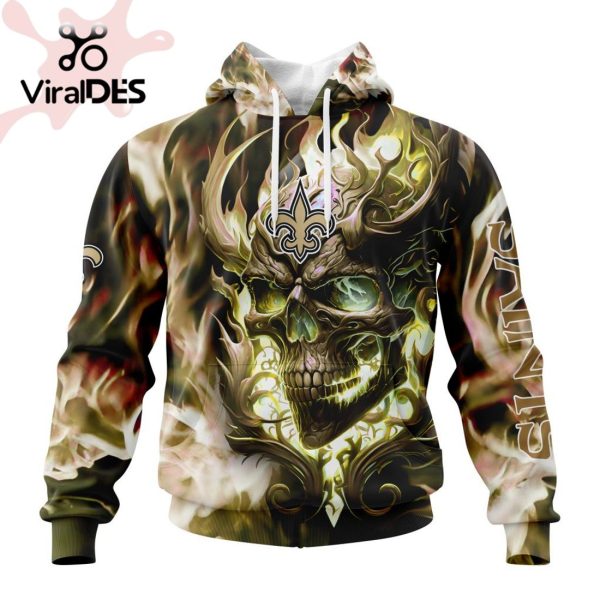 Personalized NFL New Orleans Saints Limited Skull Art Design Hoodie 3D