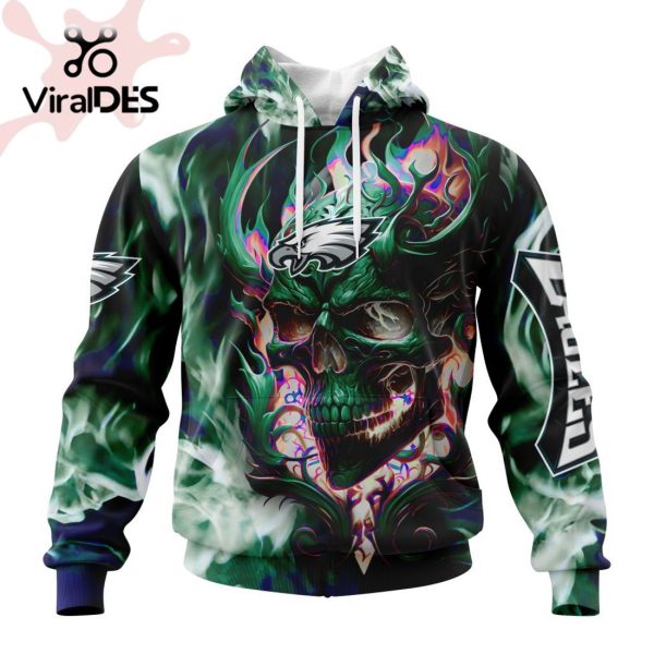 Personalized NFL Philadelphia Eagles Limited Skull Art Design Hoodie 3D