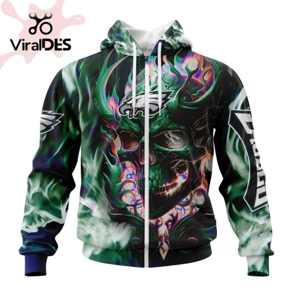 Personalized NFL Philadelphia Eagles Limited Skull Art Design Hoodie 3D