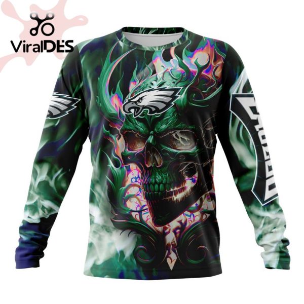 Personalized NFL Philadelphia Eagles Limited Skull Art Design Hoodie 3D