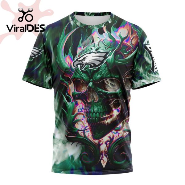 Personalized NFL Philadelphia Eagles Limited Skull Art Design Hoodie 3D