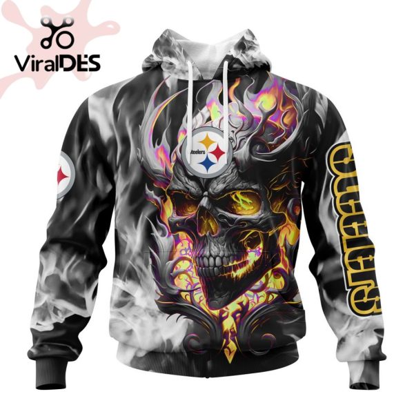 Personalized NFL Pittsburgh Steelers Limited Skull Art Design Hoodie 3D