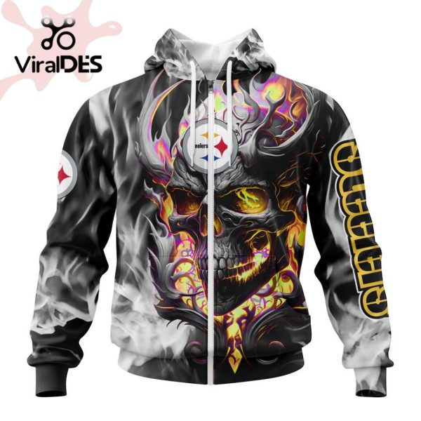 Personalized NFL Pittsburgh Steelers Limited Skull Art Design Hoodie 3D