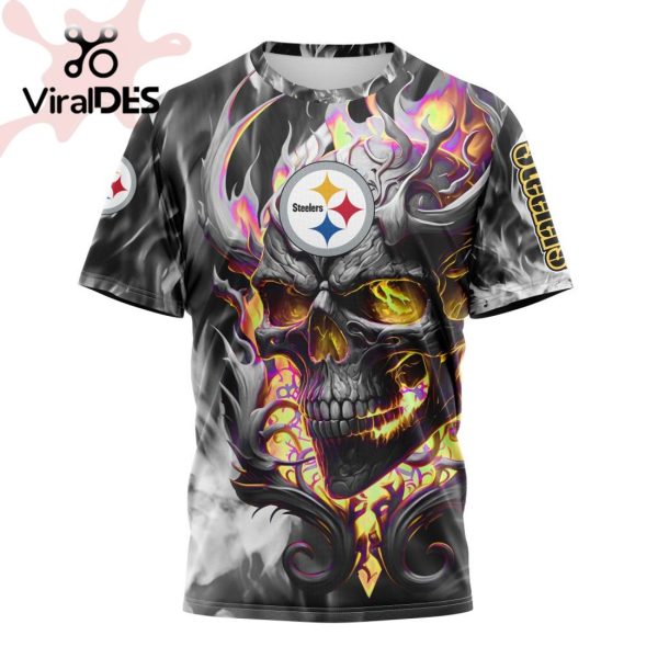 Personalized NFL Pittsburgh Steelers Limited Skull Art Design Hoodie 3D