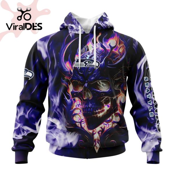 Personalized NFL Seattle Seahawks Limited Skull Art Design Hoodie 3D