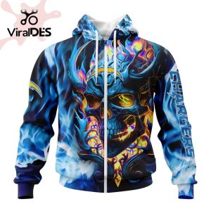 Personalized NFL Los Angeles Chargers Limited Skull Art Design Hoodie 3D