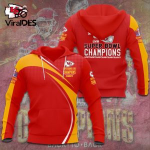 LVIII Super Bowl Champions Kansas City Chiefs Red Style Hoodie 3D Limited