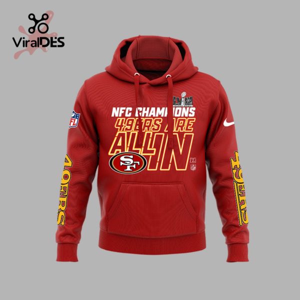 San Francisco 49ers Are All In Championship Team Red Hoodie, Jogger, Cap Limited