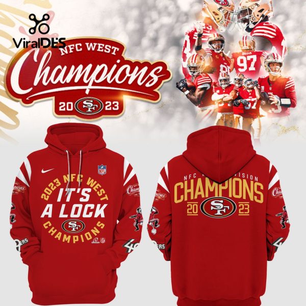 San Francisco 49ers NFC West Champions 2023 Red Hoodie, Jogger, Cap Limited Edition