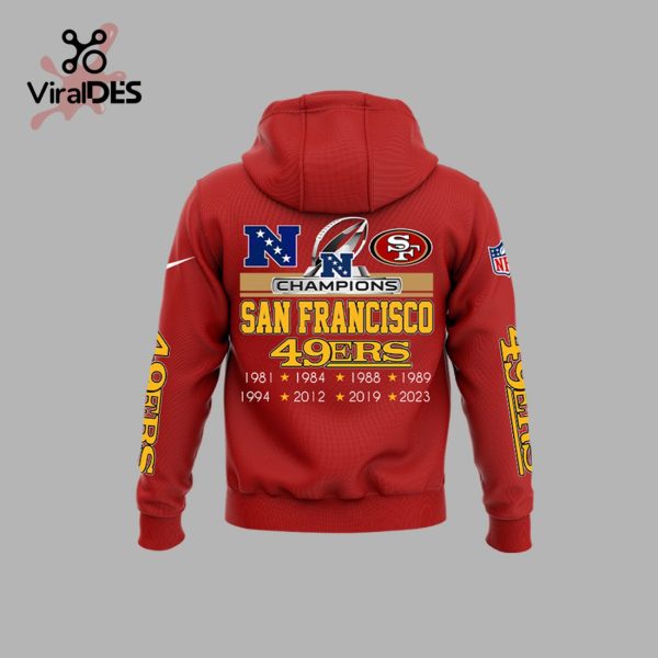 San Francisco 49ers Team Champions Are All In Red Hoodie, Jogger, Cap Limited