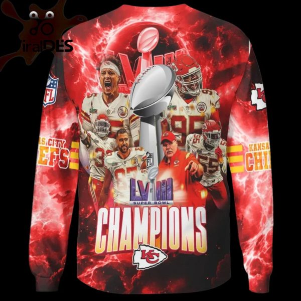 Super Bowl LVIII Champions NFL Kansas City Chiefs Red Style Hoodie 3D Special Edition